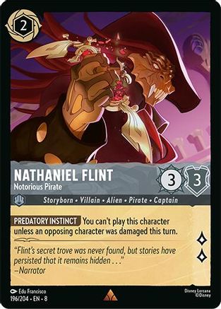 Image of Nathaniel Flint - Notorious Pirate (196/204) - Reign of Jafar Cold Foil