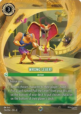 Image of Wrong Lever! (Enchanted) (216/204) - Reign of Jafar Holofoil