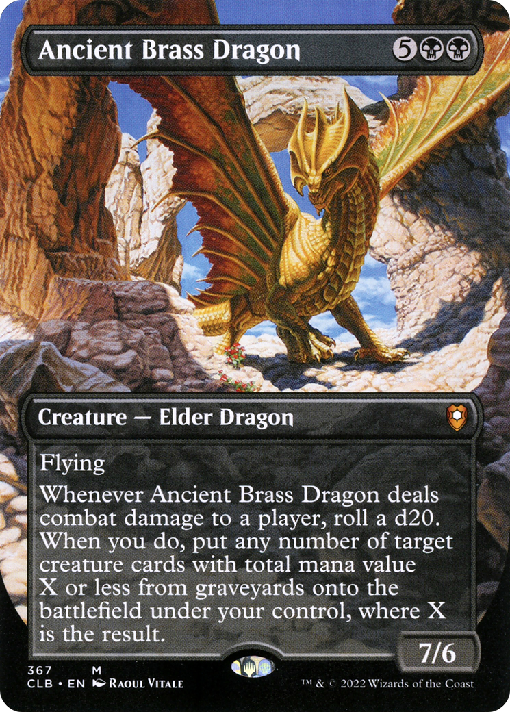 Image of Ancient Brass Dragon (Borderless) (CLB-367) - Commander Legends: Battle for Baldur's Gate (Borderless)