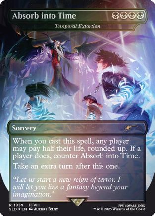 Image of Absorb into Time - Temporal Extortion (Rainbow Foil) (SLD-1859) - Secret Lair Drop Series Foil