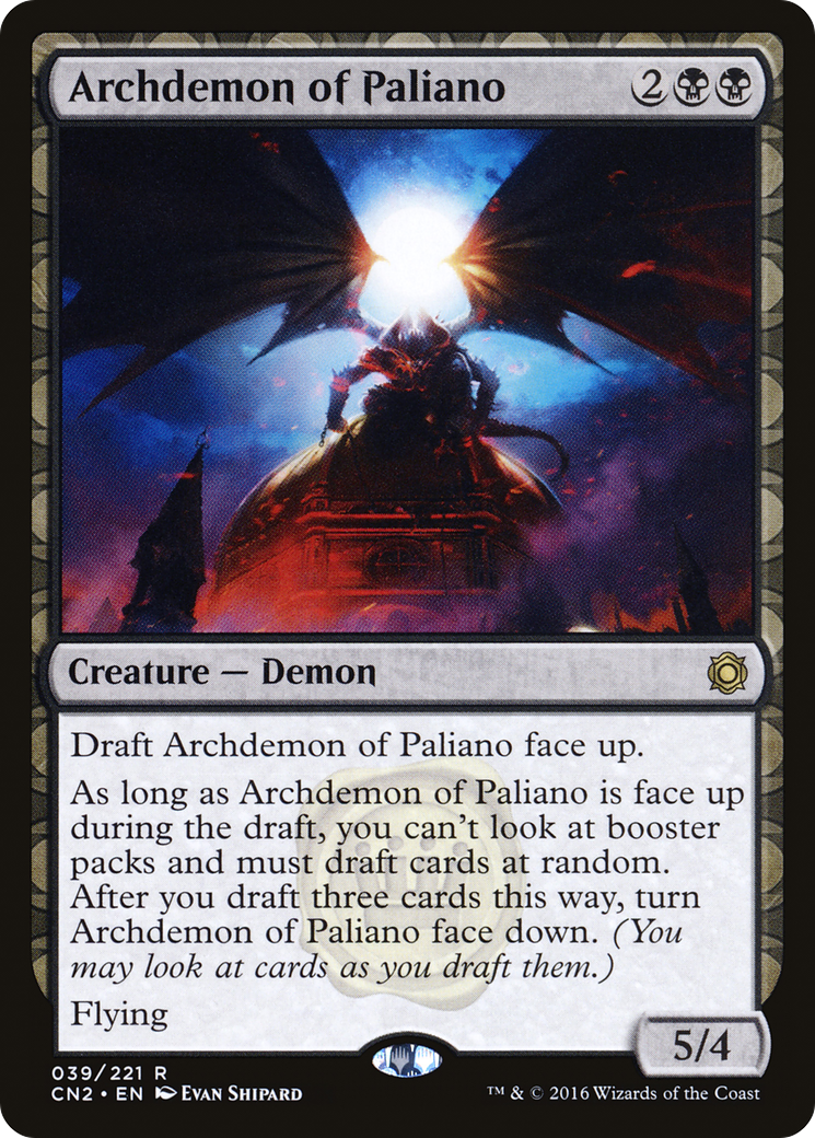 Image of Archdemon of Paliano (CN2-039) - Conspiracy: Take the Crown: (draft) Foil