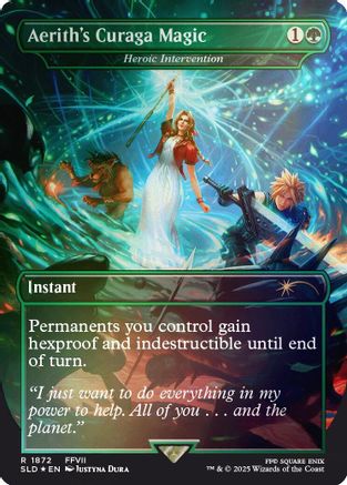 Image of Aerith's Curaga Magic - Heroic Intervention (Rainbow Foil) (SLD-1872) - Secret Lair Drop Series Foil