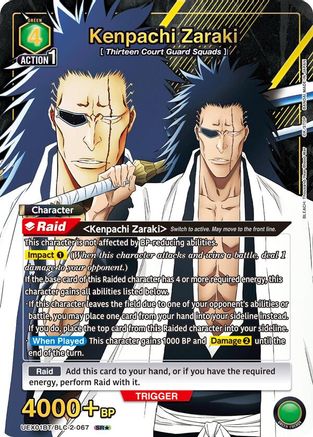 Image of Kenpachi Zaraki (067) (SR*) (UEX01BT/BLC-2-067) - UEX01BT BLEACH ThousandYear Blood War Vol2 Foil