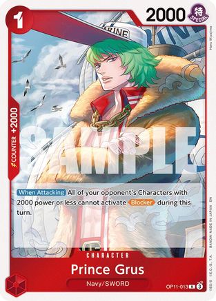 Image of Prince Grus (OP11-013) - A Fist of Divine Speed Foil