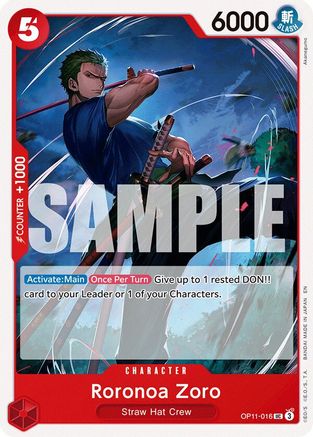 Image of Roronoa Zoro (OP11-016) - A Fist of Divine Speed