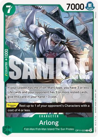 Image of Arlong (OP11-023) - A Fist of Divine Speed Foil