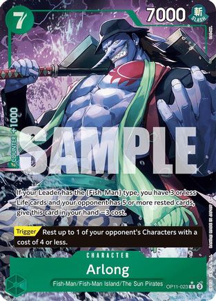 Image of Arlong (Alternate Art) (OP11-023) - A Fist of Divine Speed Foil
