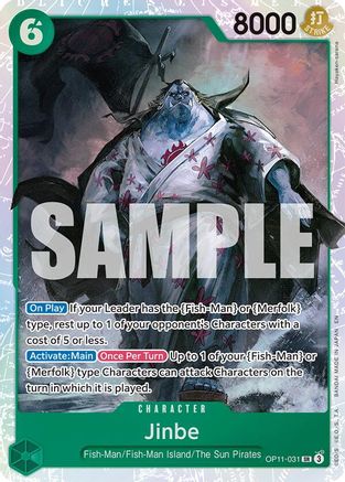 Image of Jinbe (031) (OP11-031) - A Fist of Divine Speed Foil
