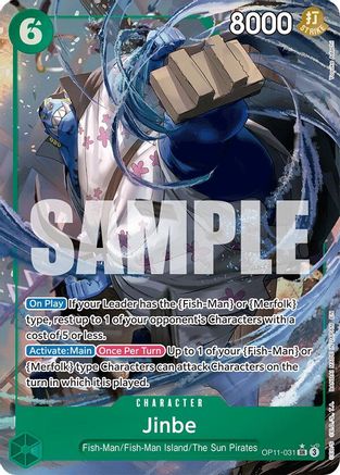 Image of Jinbe (031) (Alternate Art) (OP11-031) - A Fist of Divine Speed Foil
