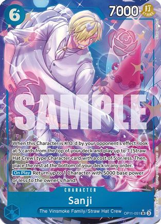 Image of Sanji (Alternate Art) (OP11-051) - A Fist of Divine Speed Foil