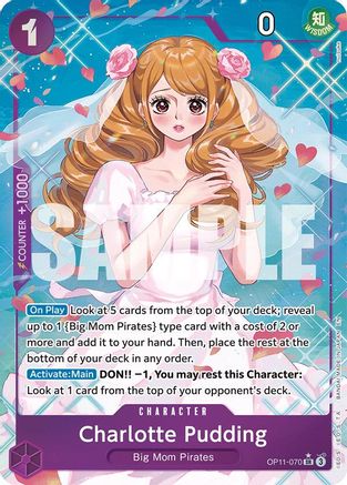 Image of Charlotte Pudding (Alternate Art) (OP11-070) - A Fist of Divine Speed Foil