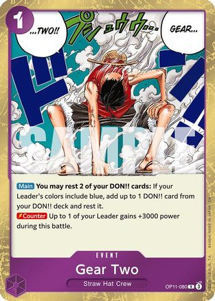 Image of Gear Two (OP11-080) - A Fist of Divine Speed Foil