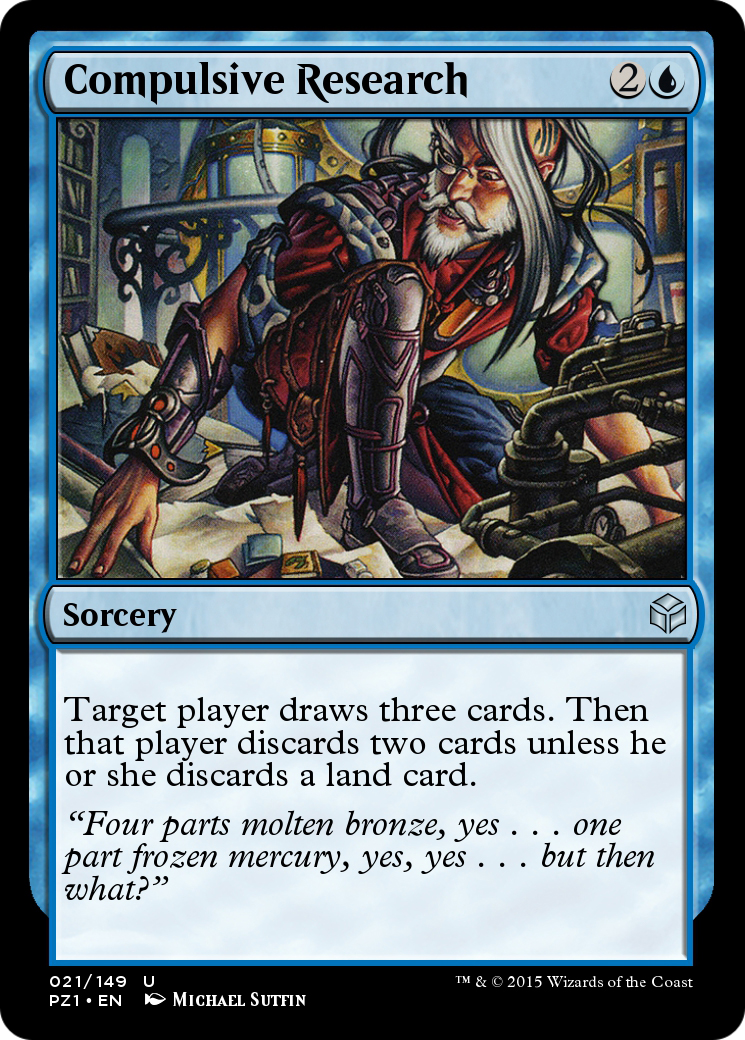 Image of Compulsive Research (PZ1-021) - Legendary Cube Prize Pack Foil