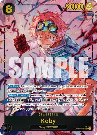 Image of Koby (119) (Alternate Art) (OP11-119) - A Fist of Divine Speed Foil