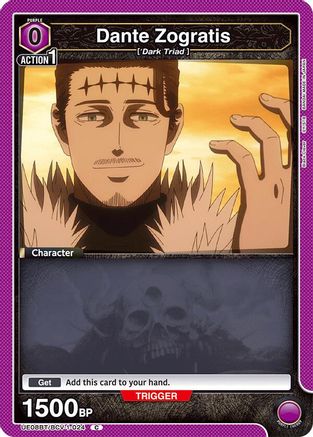 Image of Dante Zogratis (024) (UE08BT/BCV-1-024) - UE08BT Black Clover