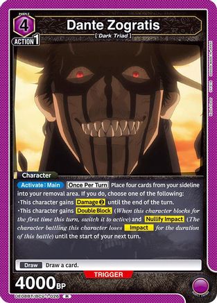 Image of Dante Zogratis (026) (UE08BT/BCV-1-026) - UE08BT Black Clover Foil