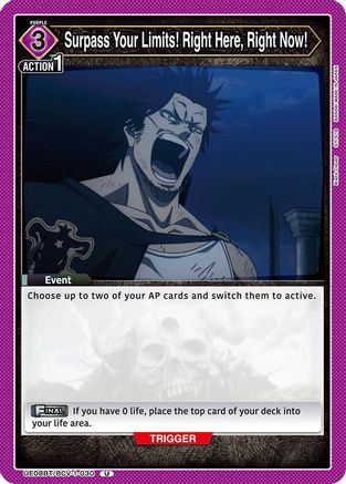 Image of Surpass Your Limits! Right Here, Right Now! (UE08BT/BCV-1-030) - UE08BT Black Clover