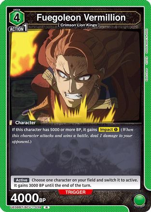 Image of Fuegoleon Vermillion (UE08BT/BCV-1-039) - UE08BT Black Clover Foil