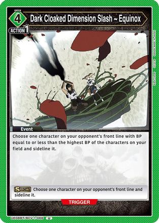 Image of Dark Cloaked Dimension Slash ~ Equinox (UE08BT/BCV-1-066) - UE08BT Black Clover
