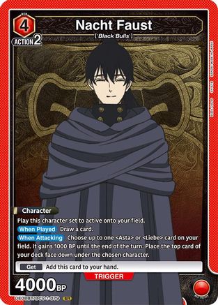 Image of Nacht Faust (079) (UE08BT/BCV-1-079) - UE08BT Black Clover Foil