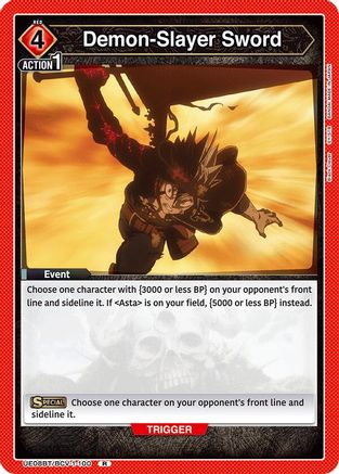 Image of Demon-Slayer Sword (UE08BT/BCV-1-100) - UE08BT Black Clover Foil