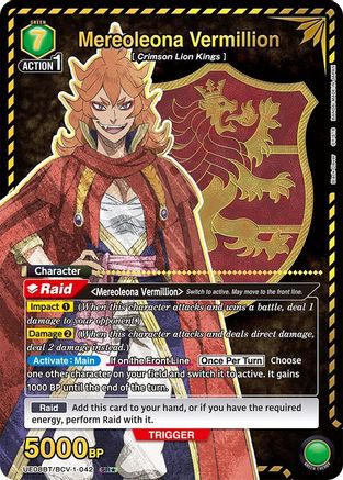 Image of Mereoleona Vermillion (042) (SR*) (UE08BT/BCV-1-042) - UE08BT Black Clover Foil