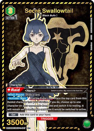 Image of Secre Swallowtail (R*) (UE08BT/BCV-1-047) - UE08BT Black Clover Foil