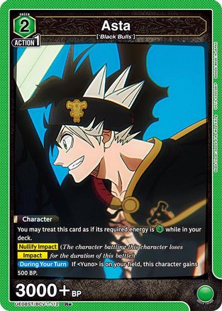 Image of Asta (112) (R*) (UE08ST/BCV-1-112) - UE08ST Black Clover Starter Deck Foil