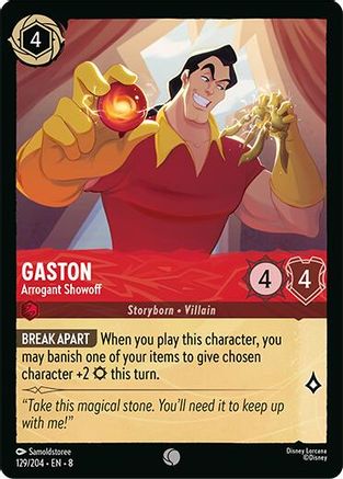 Image of Gaston - Arrogant Showoff (129/204) - Reign of Jafar Cold Foil
