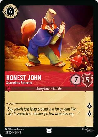 Image of Honest John - Shameless Schemer (122/204) - Reign of Jafar Cold Foil