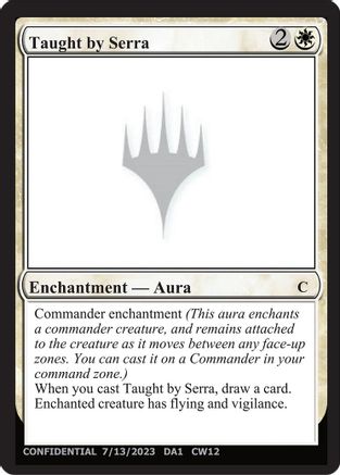 Image of Taught by Serra (-) - Un-Known Event Playtest Cards