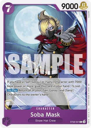 Image of Soba Mask (ST26-001) - Starter Deck 26: PURPLE/BLACK Monkey.D.Luffy