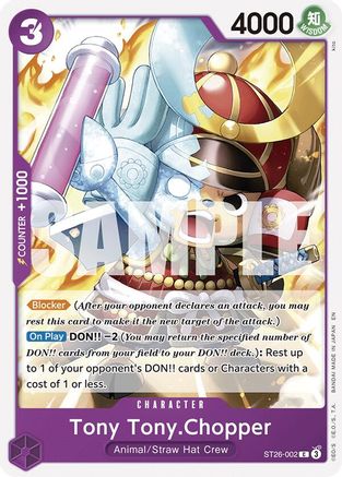 Image of Tony Tony.Chopper (ST26-002) - Starter Deck 26: PURPLE/BLACK Monkey.D.Luffy