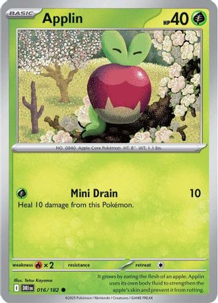 Image of Applin 016  - Reverse Holofoil SV10 Destined Rivals - Common