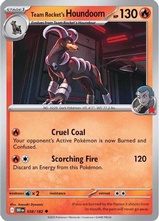 Image of Team Rocket's Houndoom 038/182  SV10 Destined Rivals - Uncommon