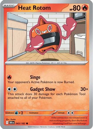 Image of Heat Rotom 043  - Reverse Holofoil SV10 Destined Rivals - Common