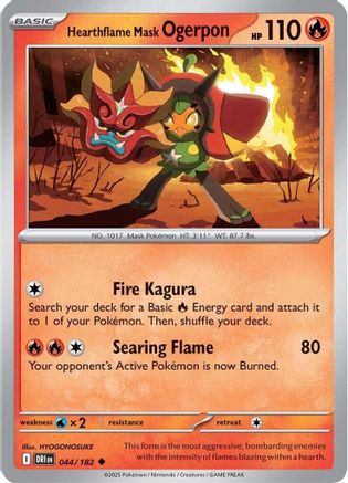 Image of Hearthflame Mask Ogerpon 044  SV10 Destined Rivals - Uncommon