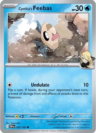 Image of Cynthia's Feebas 052  - Reverse Holofoil SV10 Destined Rivals - Common