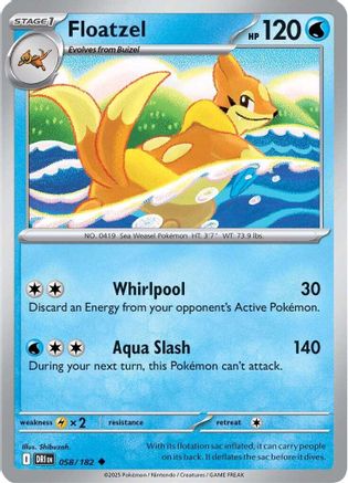 Image of Floatzel 058  SV10 Destined Rivals - Uncommon