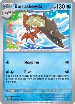 Image of Barraskewda 063  SV10 Destined Rivals - Uncommon
