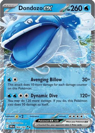 Image of Dondozo ex 066/182  - Holofoil SV10 Destined Rivals - Double Rare