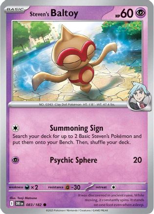 Image of Steven's Baltoy 083  SV10 Destined Rivals - Common