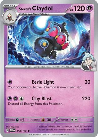 Image of Steven's Claydol 084  SV10 Destined Rivals - Uncommon
