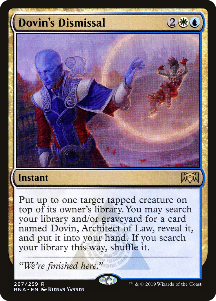 Image of Dovin's Dismissal (RNA-267) - Ravnica Allegiance