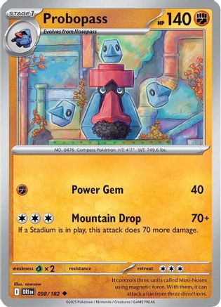 Image of Probopass 098  - Reverse Holofoil SV10 Destined Rivals - Uncommon