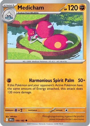 Image of Medicham 100  - Reverse Holofoil SV10 Destined Rivals - Uncommon