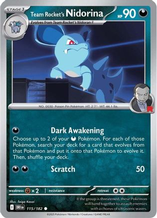 Image of Team Rocket's Nidorina 115  SV10 Destined Rivals - Common