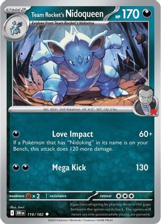 Image of Team Rocket's Nidoqueen 116  SV10 Destined Rivals - Uncommon