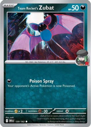 Image of Team Rocket's Zubat 120  SV10 Destined Rivals - Common