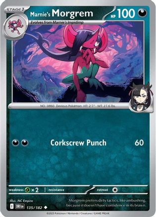 Image of Marnie's Morgrem 135  - Reverse Holofoil SV10 Destined Rivals - Uncommon